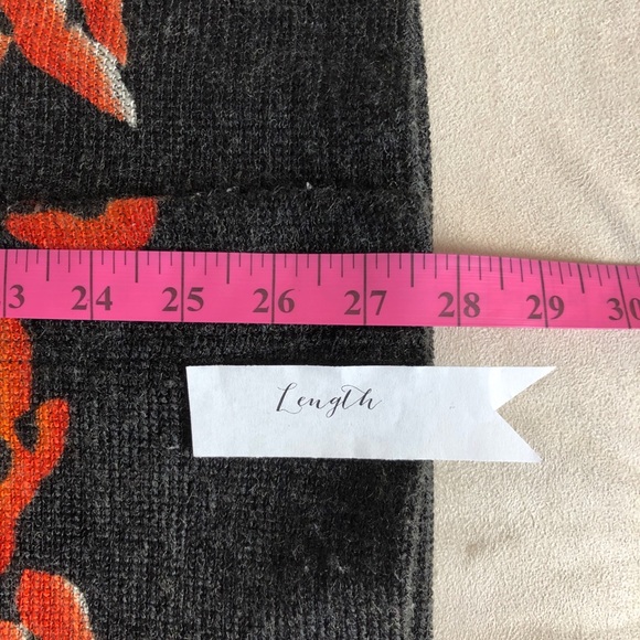 Dark gray floral sweater jacket - Picture 6 of 8